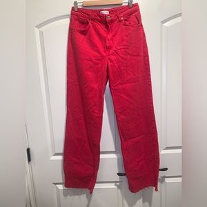 Red Zara pants
